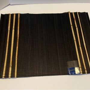 Charter Club Placemats Bungal  Grass With Bamboo Trim  13”X 19”Black 2